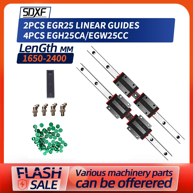 trilhos de guia lineares e sliders sliders de baixa resistencia egr25 1650 1700 1750 1800 1850 2200 mm pcs pcs egh25ca egw25cc 01