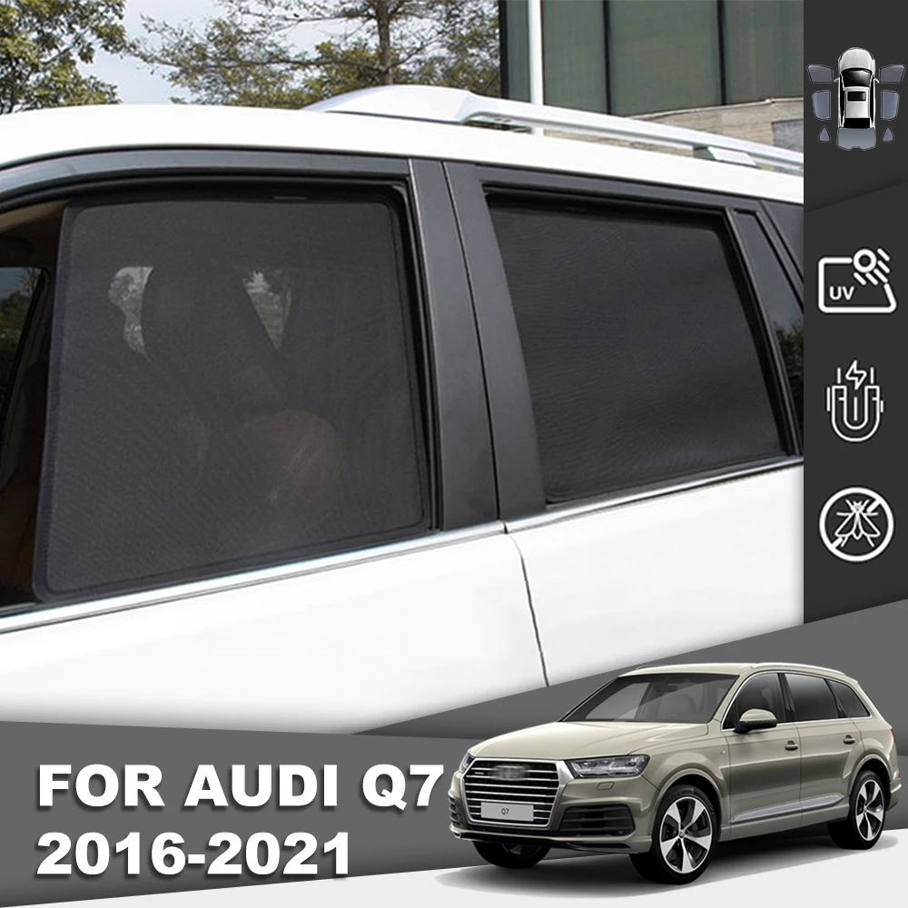 

For Audi Q7 4M 2016-2024 Front Windshield Frame Curtain Car Sunshade Shield Rear Side Baby Window Blind Sun Shade Visor