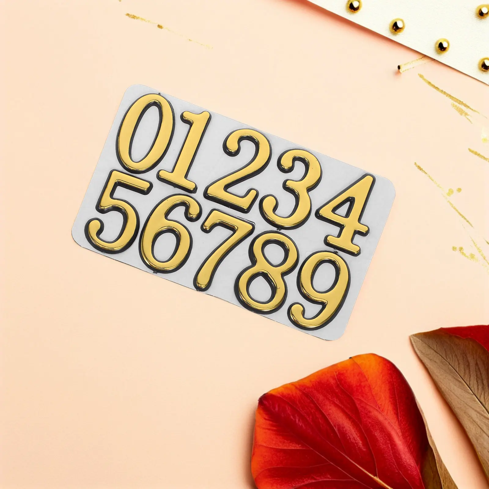 2Sets Self Adhesive Numbers 0-9 Waterproof Weather Resistant Stickers for Mailbox Door Outdoor Address Labels