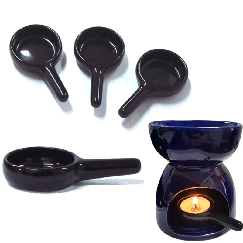 New 1pc Ceramic Aroma Burner Essential Oil Burner Aromatherapy Candle Holder Durable Scent Lavender - view 3