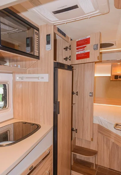 Custom-made Latest RV Clothes Metal Furniture All-aluminum Made Light Cloakroom With Tempering Glass