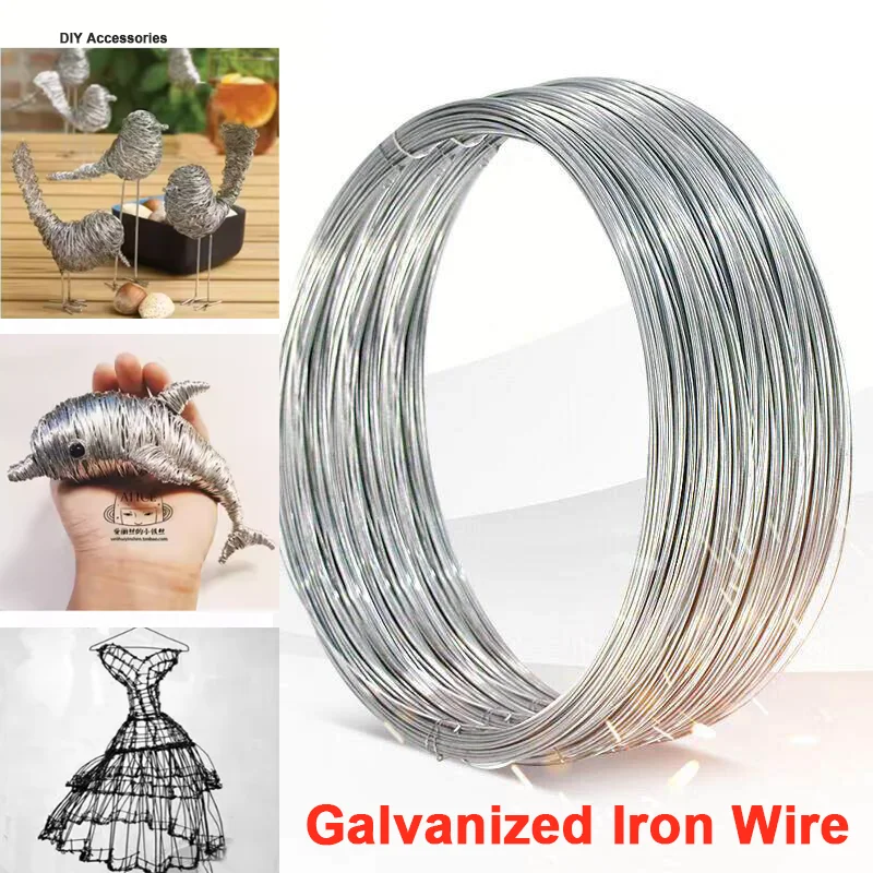 10Meters 0.8mm 0.95mm 1.2mm 1.4mm Solid Wire Galvanized DIY jewelry craft versatile painted aluminium metal wire