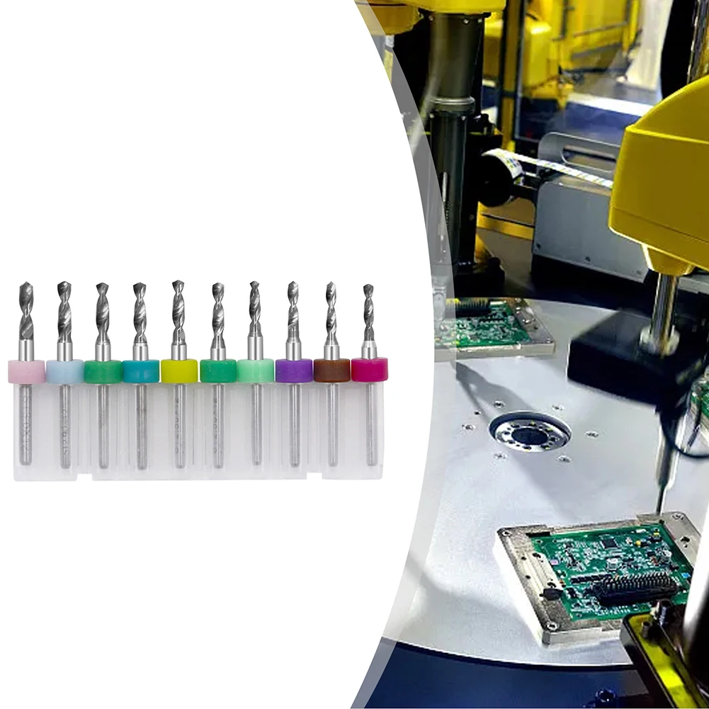 10PCS Carbide PCB Drill Bit Set Drills Printed Circuit Board 1/8