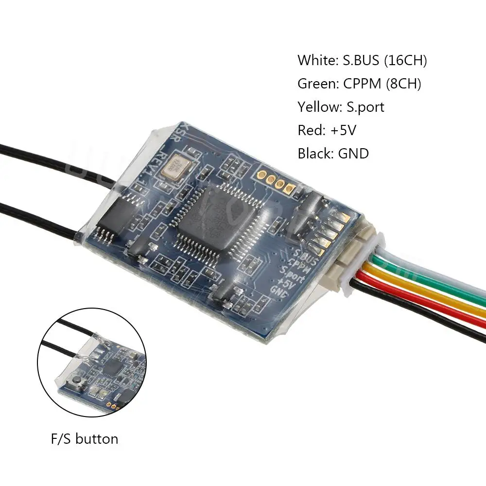 FrSky XSR 2.4GHz 16CH ACCST Receiver w/ S-Bus & CPPM Particular for Mini Multicopter Sundrone