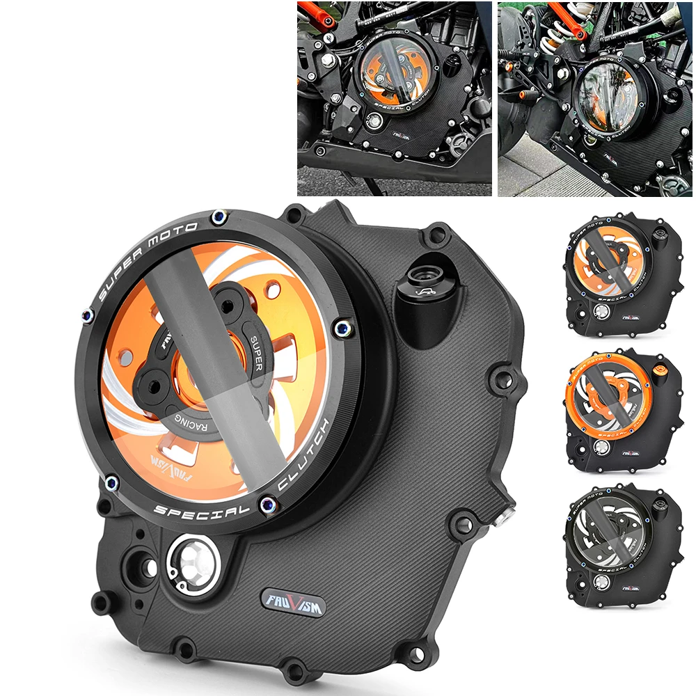 Engine Clear Clutch Cover for KTM RC 390 RC390 390 Adventure ADV 2022 2023 Motorcycle Waterproof Protector Guard