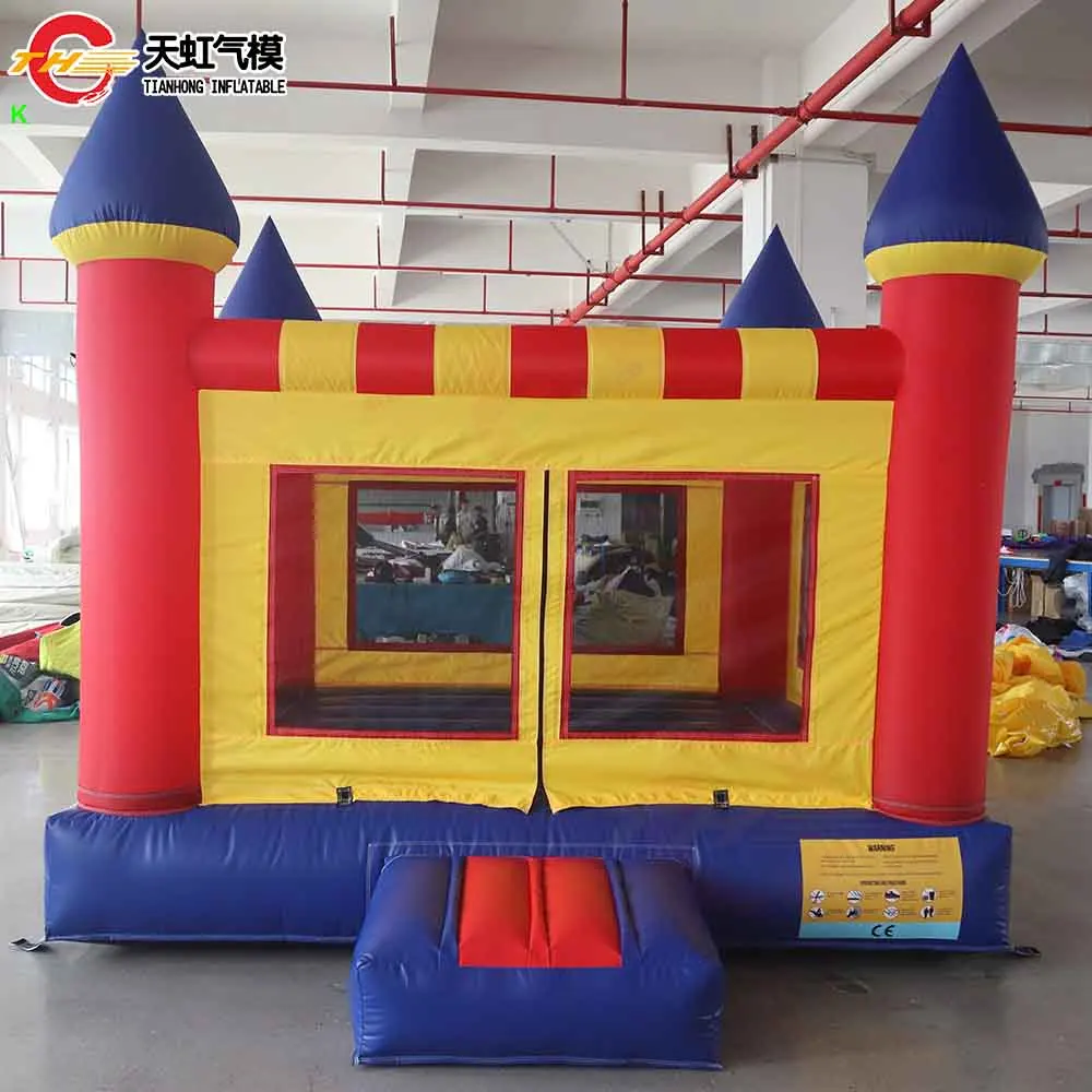 Château gonflable gonflable d'air de fête de carnaval Durable de maison de videur de noël de 4x3m d'expédition rapide de porte avec le ventilateur