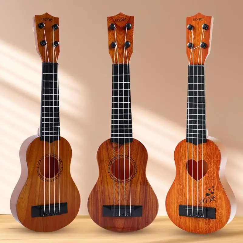 26/35 cm gitaarspeelgoed voor kinderen leren, Yukrili muziekinstrument met vier snaren en peddels