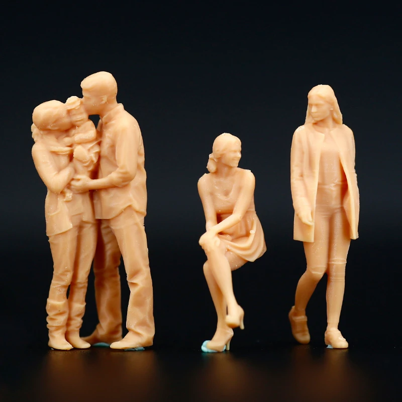 2.1cm Simulation Urban white-collar workers Micromodel 3D Diorama Figure White Model Sand Table Prop Figurine DIY Unpainted Toys