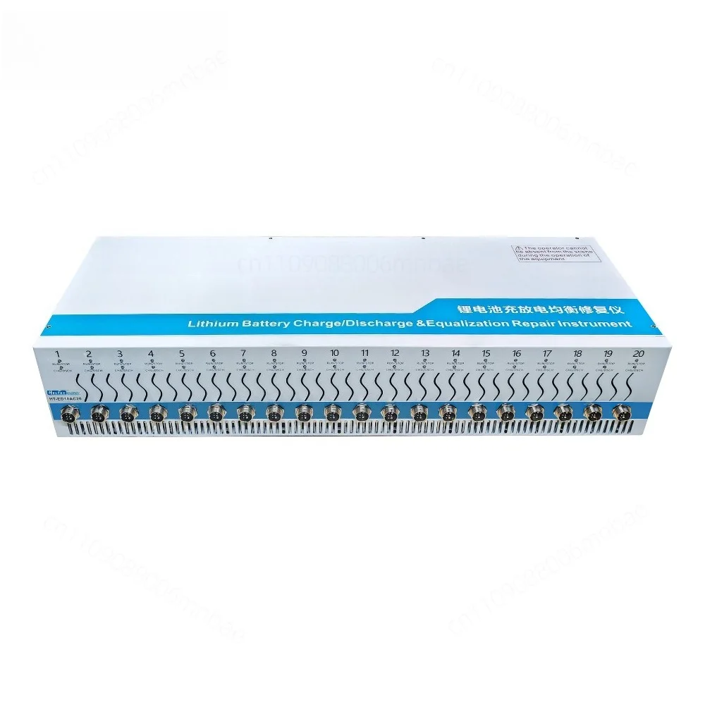 20 Channel Charge/Discharge 10A Battery Capacity Tester with Voltage Balancer for 18650/ 26650/LiFePO4/NiMH Batteries