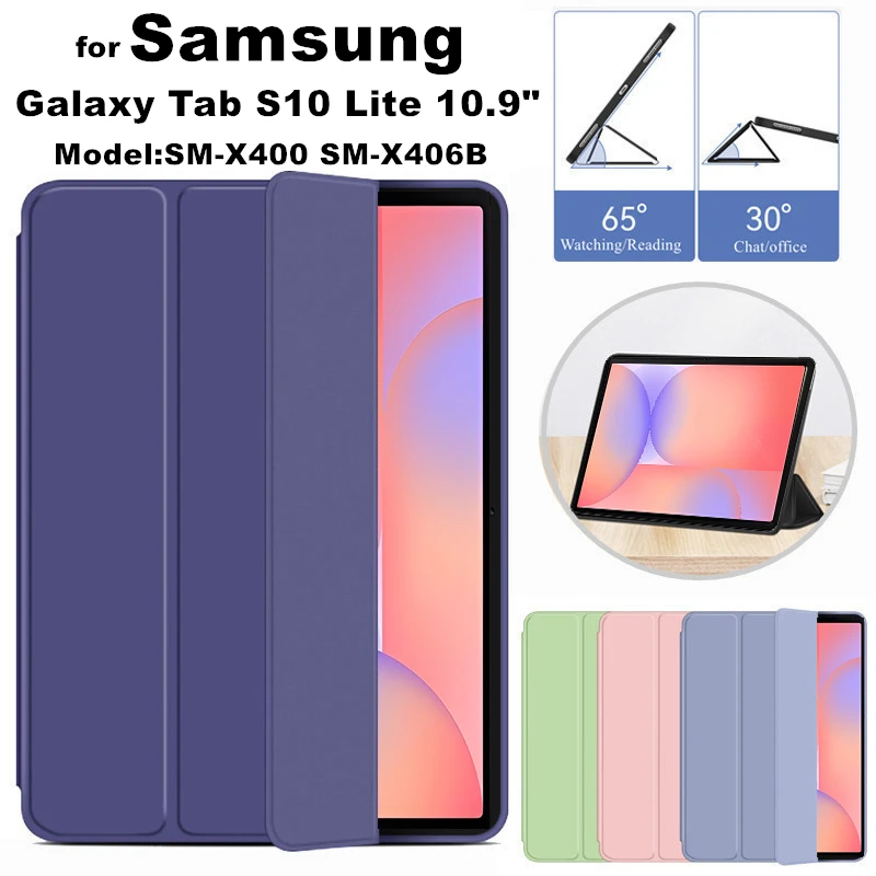 

for Samsung Galaxy Tab S10 Lite 10.9 Inch SM-X400 X406B 2025 Cover PU Leather Case With Silicon Smart Magnetic Stand Flip Case
