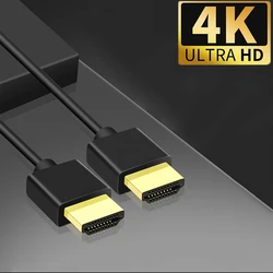 4K UHD Cable HD2.0 19+1Core OD3.2mm Ultra Thin Video Audio Cord for Computer Xbox PS3 DVD Monitor Projector HDTV Set-top Box