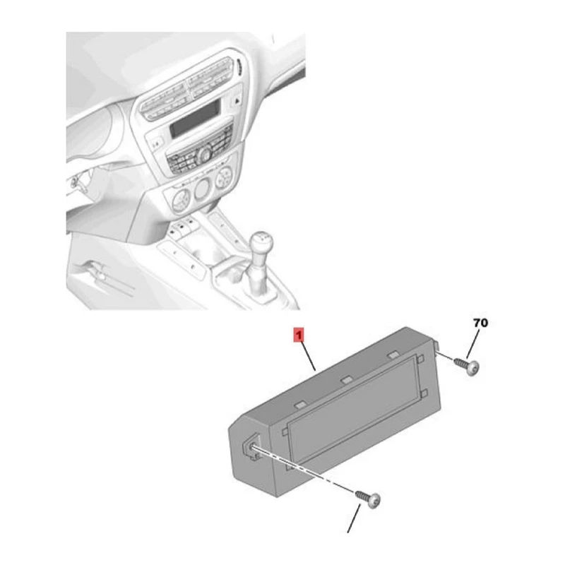 

9804494380 Center Console Display Screen For Peugeot 301 2013- Citroen 2012-2016 Car Interior Multi-Function Display