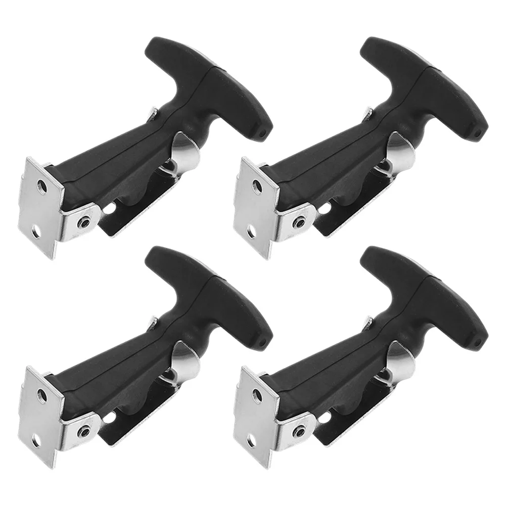 

4 шт. резиновые держатели капота, эластичная амортизирующая натяжная застежка из нержавеющей стали, Т-образная ручка, пряжка для ящиков для инструментов, автомобильных двигателей