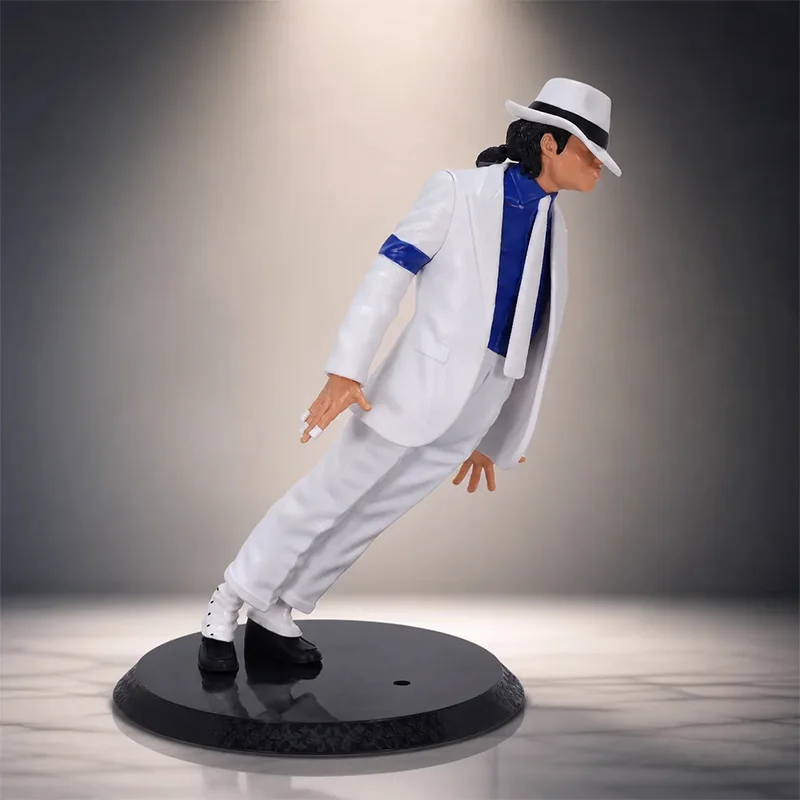 Michael Jackson Smooth Criminal Lean Statue Open Arms Anime Figure Desktop Ornament Collectible Decor Gift for Halloween