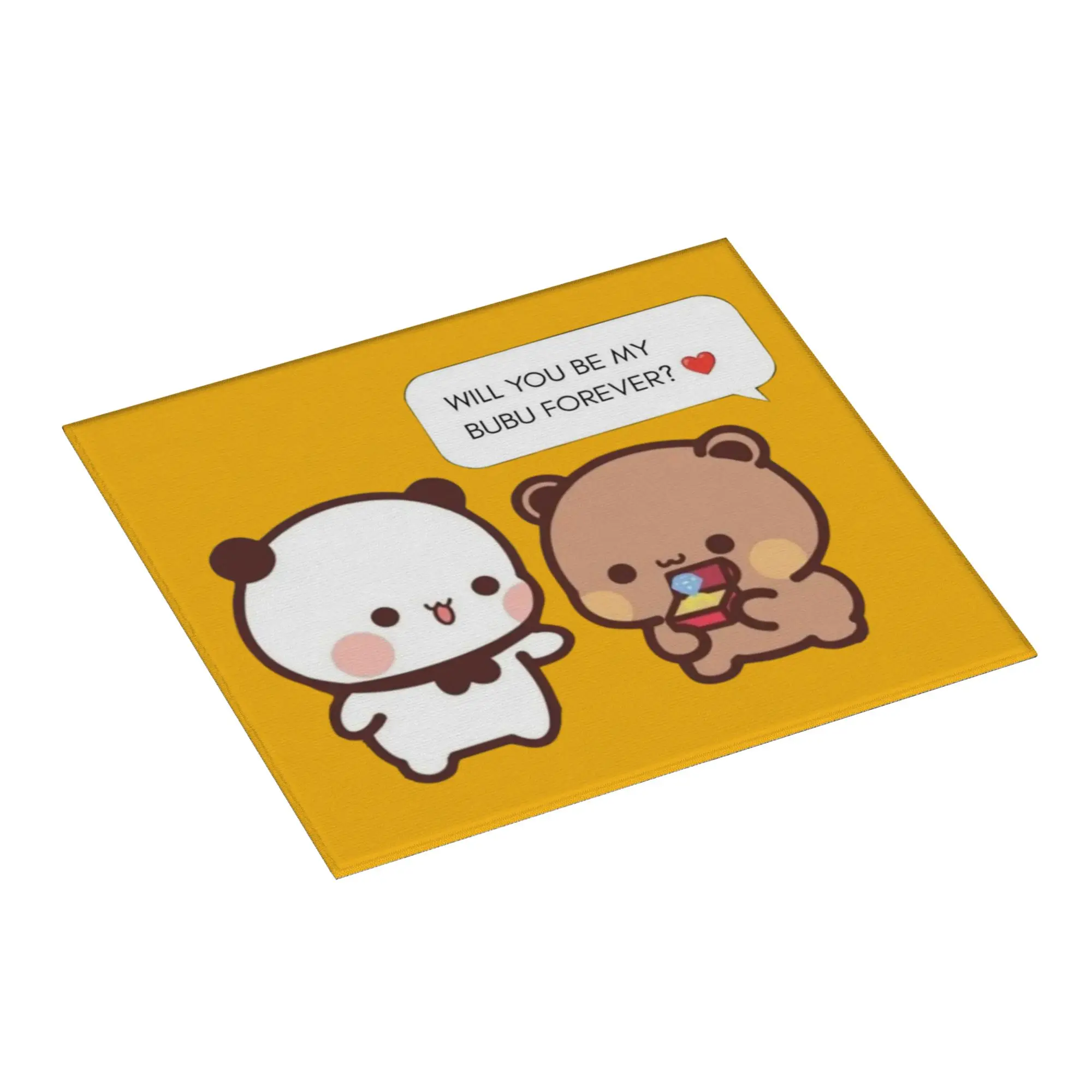 Drying Mat For Kitchen Panda Bear And Brownie BUBU DUDU Couple Water Absorbent Waterproof On Slip Kitchen Counter Protector Mat