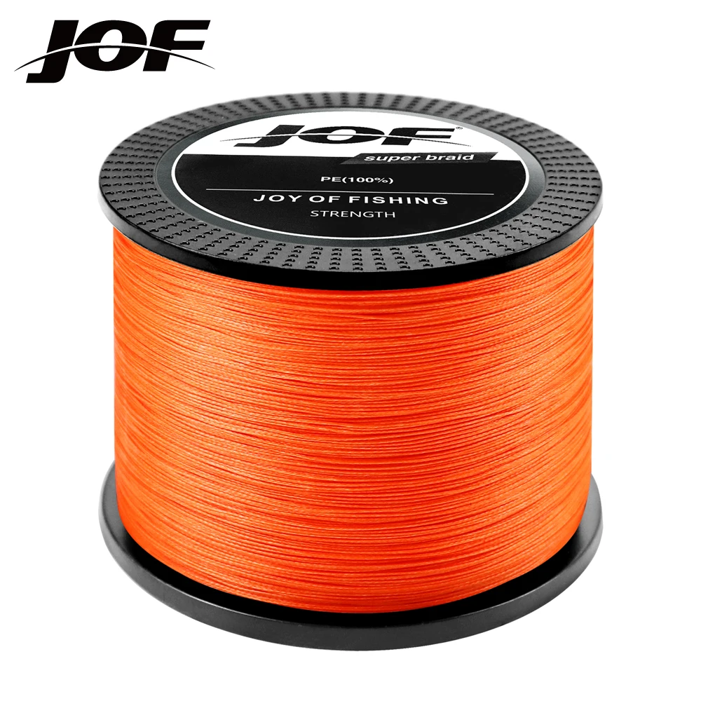 JOF 8 Strands Abrasion Resistant Braided Fishing Line PE Super Strong Anti-bite Line Fishing Accessories For Freshwater 300-1000