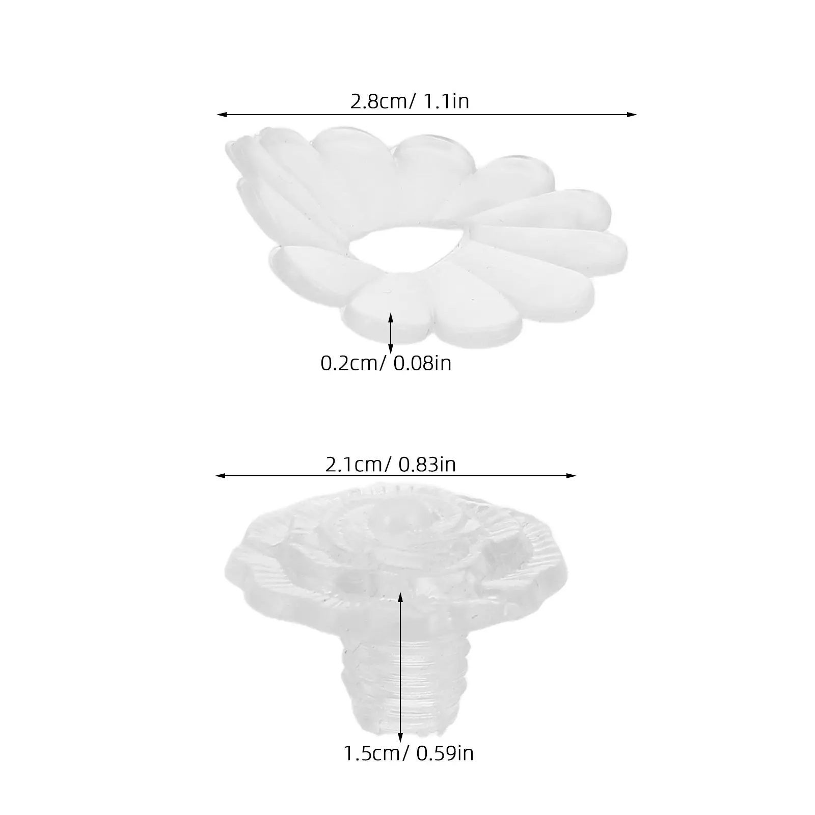 2Sets Umbrella Top Screw Cap Replacement 8Mm Thread for Patio Sunshade Rain Folding Umbrellas Umbrella Cap Repair Accessories