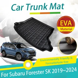 Car Trunk Mats For Subaru Forester SK 2019 2020 2021 2022 2023 2024 Waterproof Boot Carpet Storage Pad Suitcase Rugs Accessories