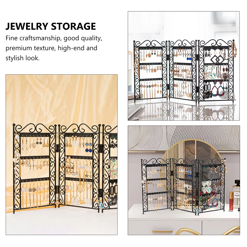 Jewelry Storage Rack Necklace Display Holder Earrings St Reliable Props Collapsible Desktop Stable Dressing Table Makeup Vanity