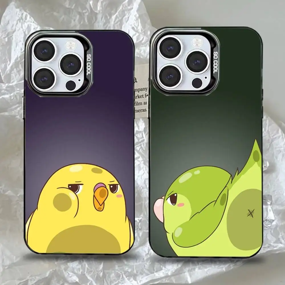 

Chubby Cockatiels Parrotlets Parrot Phone Case For iPhone 16,15,14,13,12,Pro,Max,Plus,Mini,XS Anti Fall Black Matte Hard Bumper