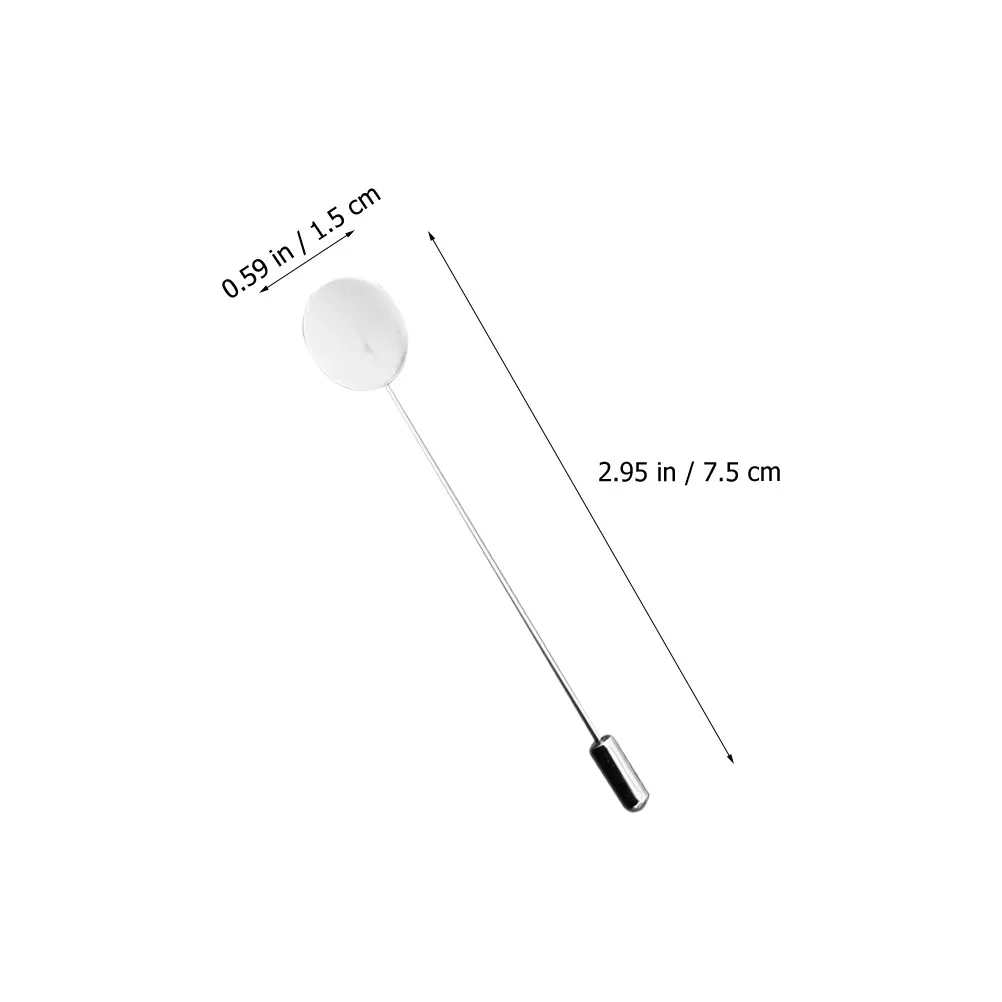10Pcs Stainless Steel Lapel Pins Round Tray Brooch Pins for Men Women Suit Tie Jacket Corsage Bouquet Boutonniere DIY Costume view 3