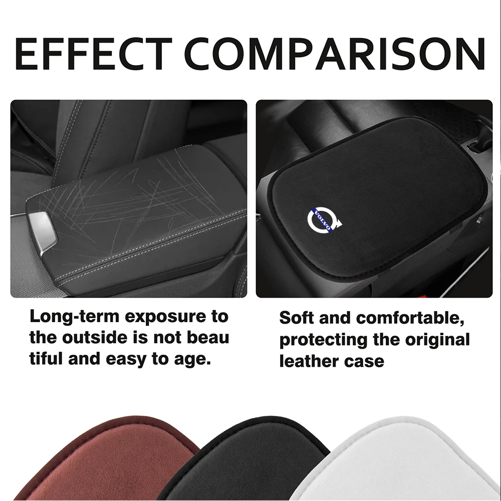 Car Armrest Cushion Center Console Cover Pad Auto Seat Accessories for VolvoT6 AWD C30 C40 C50 C70 S40 S60 S70 S80 S90 V40 V50