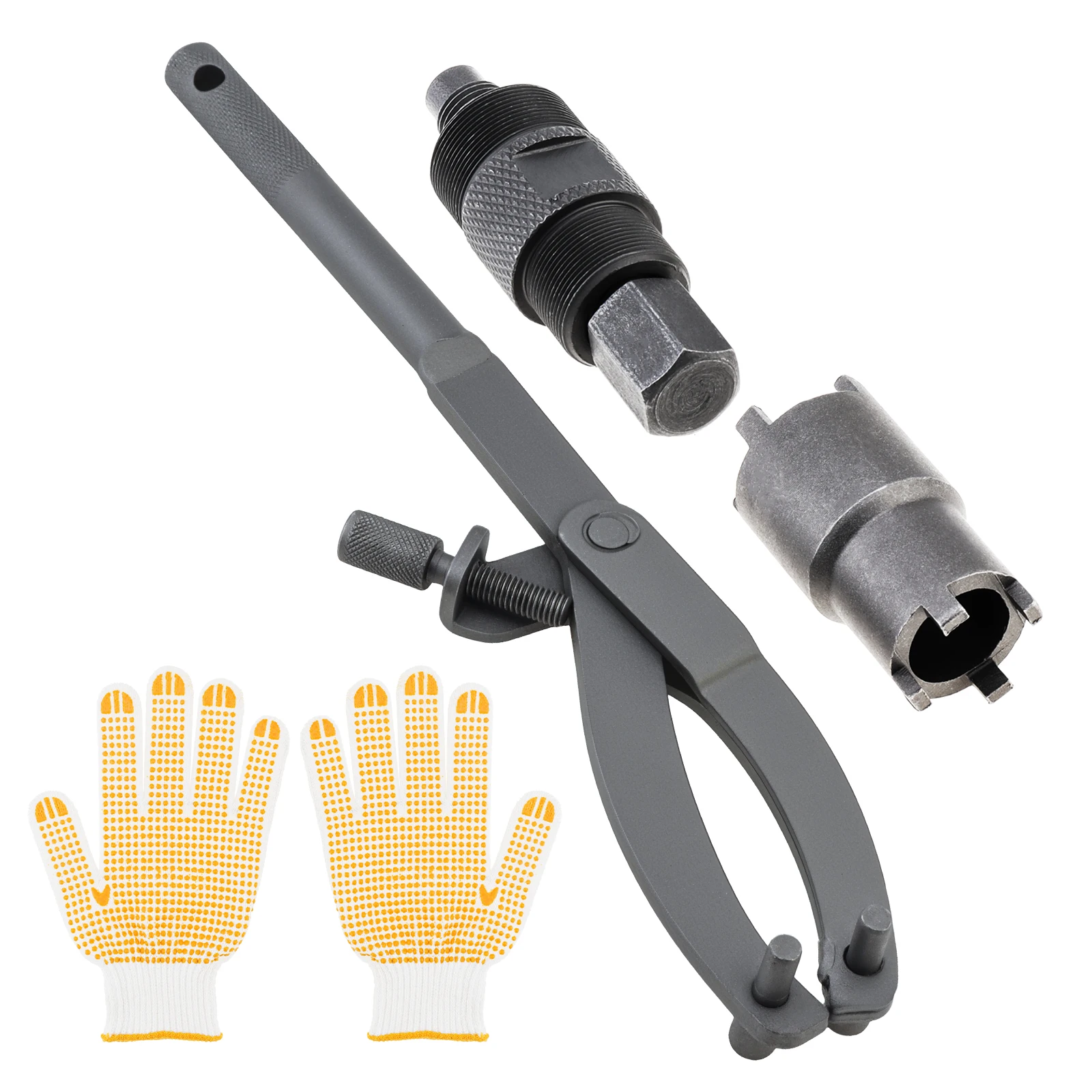 24mm 27mm Flywheel Puller Clutch Lock Nut Wrench Removal Spanner Adjustable Tool Set for Motorcycle Scooter Dirt Bike Go Kart