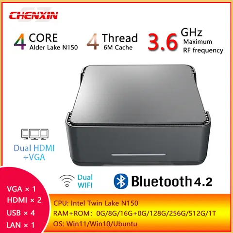 2025 GK3 Plus N150 MINI PC Win10 Win11 Ubuntu Mini Desktop 0G/8G/16G RAM 0G/128G/256G/512G/1T ROM RJ45 HD BT4.2 WIFI5 USB3.0 VGA