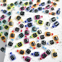 30PCS Bizarre Big Eyes Water Bottle Resin Nail Charms 3D Luminous Colorful Beverages Resin Nail Art Decorations DIY Hairpin Nail