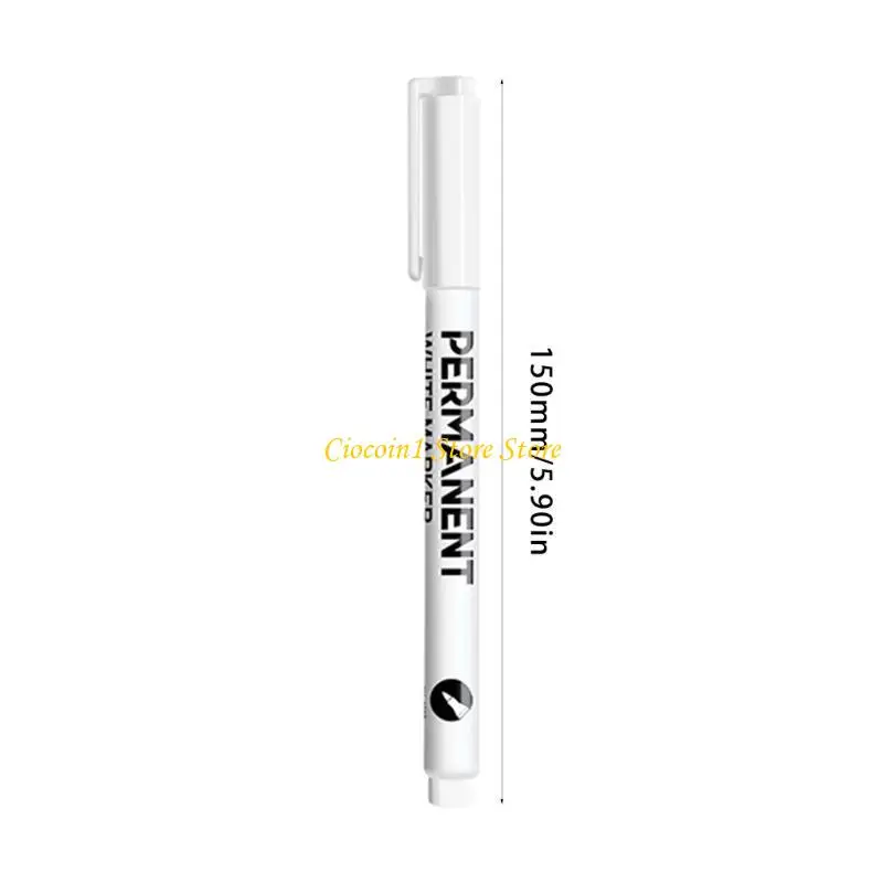 A3PC 1/12Pcs White Paint Pen Water Resistant 0.2mm Tip White Permanent Marker Pen