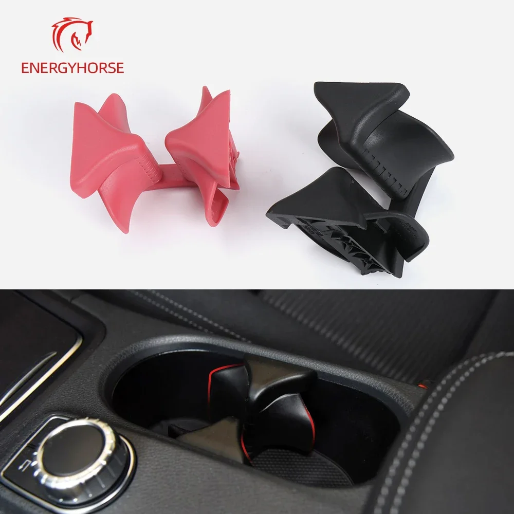 AMG Red Car Center Console Water Cup Holder Drink Stand Insert Divider Board For Mercedes-Benz A Class W176 GLA W156 W117 GLA200