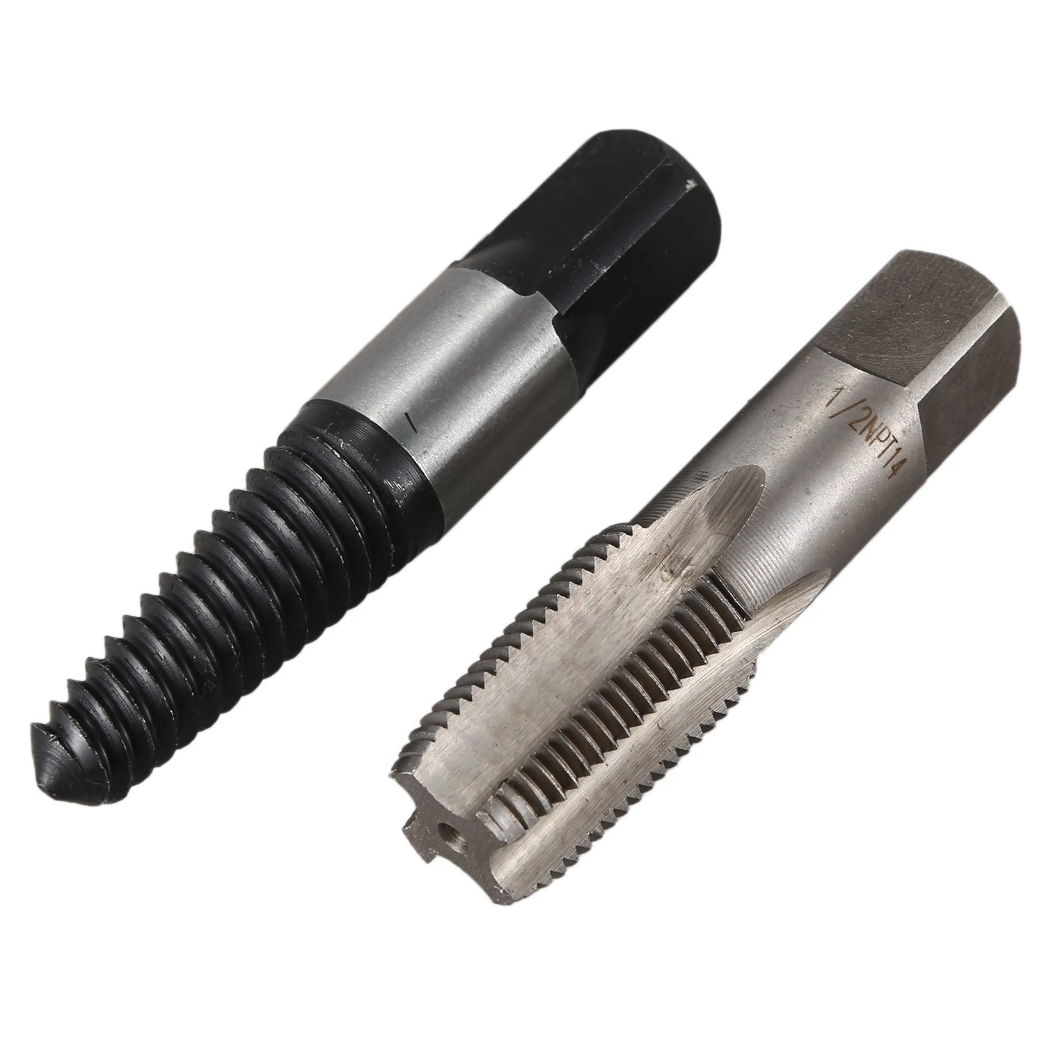 

2Pcs Screw Extractor Water Pipe Broken Pipe Extractor Water Pipe Thread Repair Tap Set-A98U