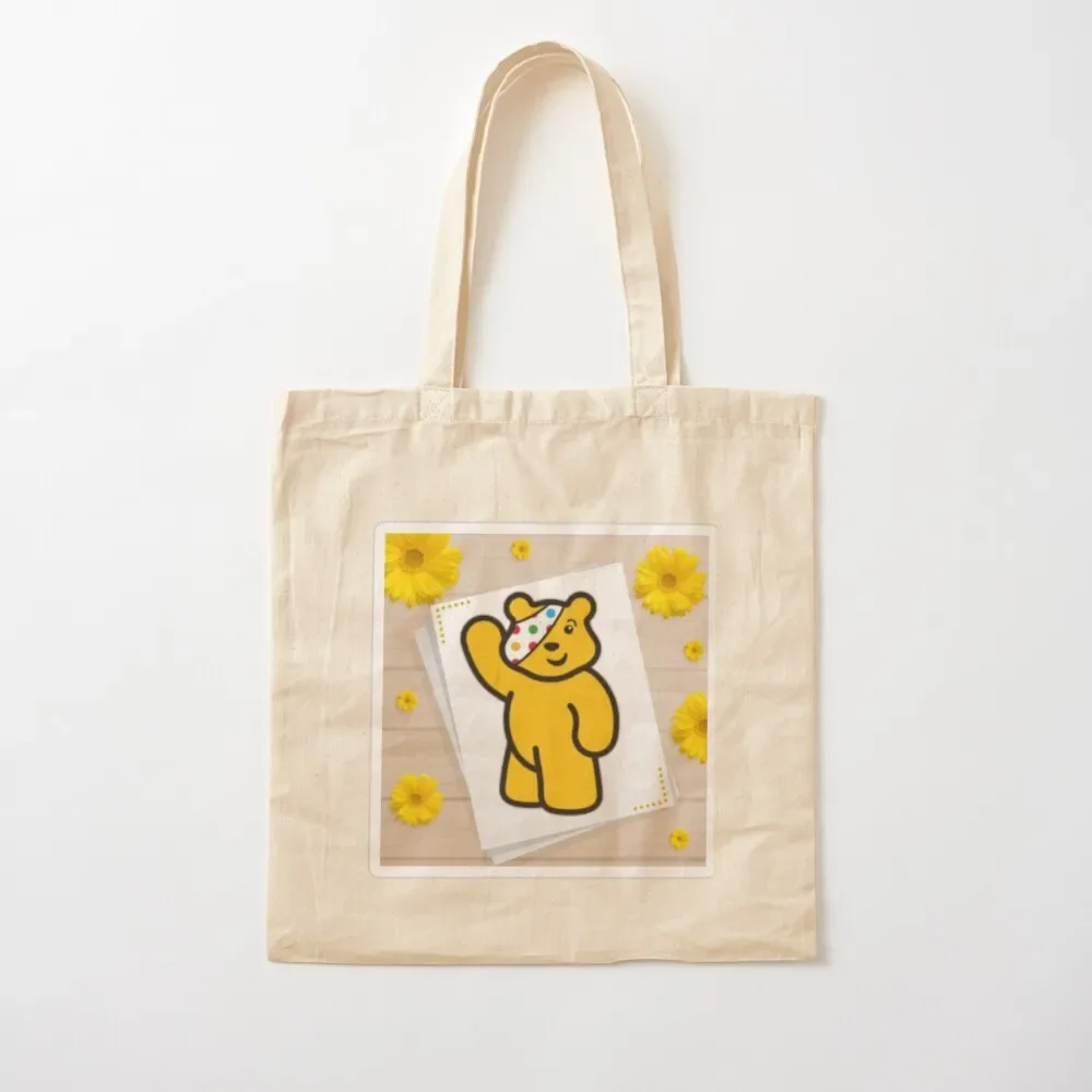 tesco pudsey bear Tote Bag shopping bags foldable large size bags Fabric bag woman shopping bag