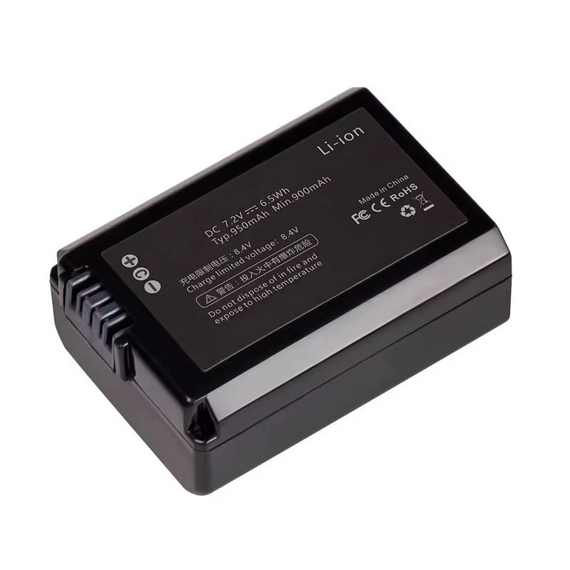 7.2V 950mAh NP-FW50 Camera Battery For Sony A6000 A6300 A6500 A5000 A7 A7R2 A7S2 NEX-5T NEX-5R Camera
