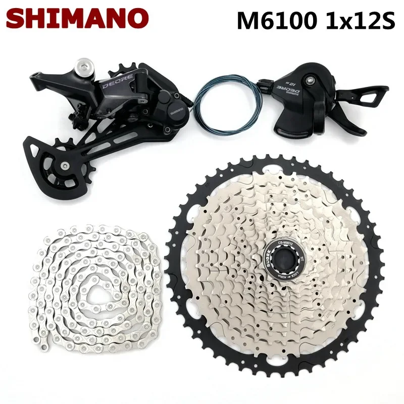 M6100 1*12 Speed Kit Bicycle shift lever front and rear derailleors Groupset Cassette Flywheel crankset