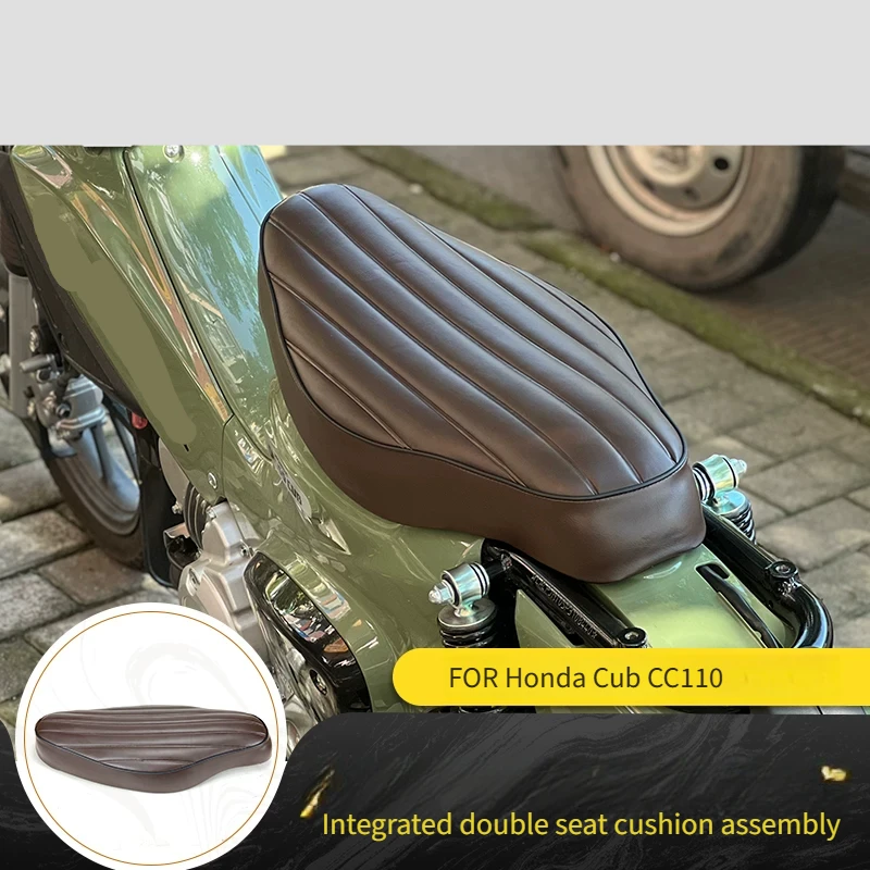 FOR Honda Cross Cub CC110 Retro Extended Two-up Seat Modified Lowered Cushion Motorcycle Accessory