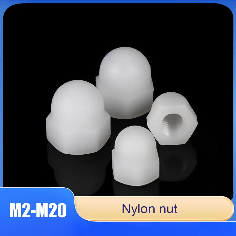 

White Nylon Cap Nut M3 M4 M5 M6 M8 M10 M12 to M20 Plastic Dome Nut Screw Cap Cover Protector Fastener Hardware