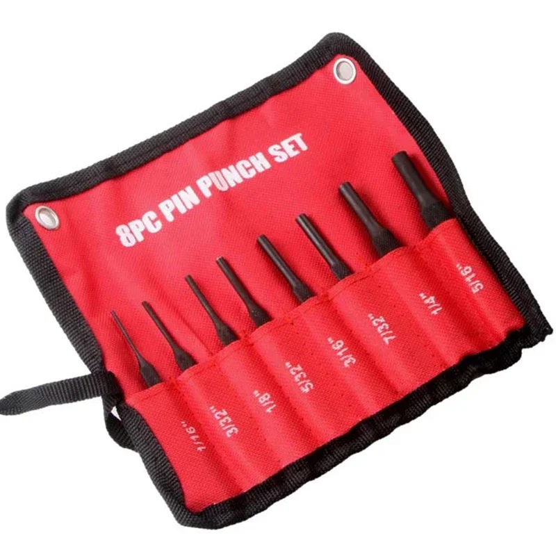 8Pcs/Set Professional Roll Pin Punch Set Jewelry Watch Repair Tools Case Pin Punch Tool Hand Remover Metakworking Tools