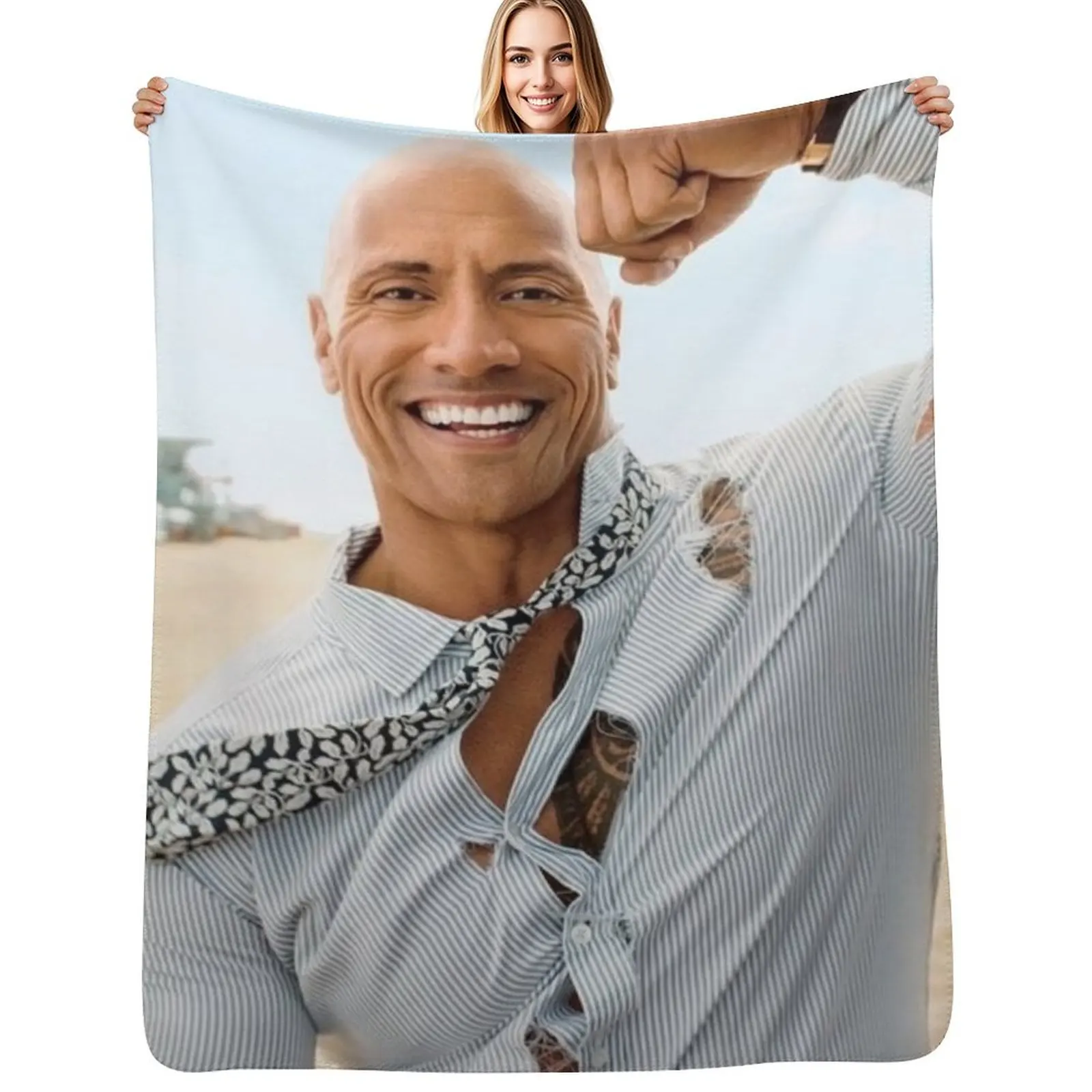 dwayne johnson Throw Blanket Bed Furrys Travel Luxury St Decorative Beds for winter Blankets
