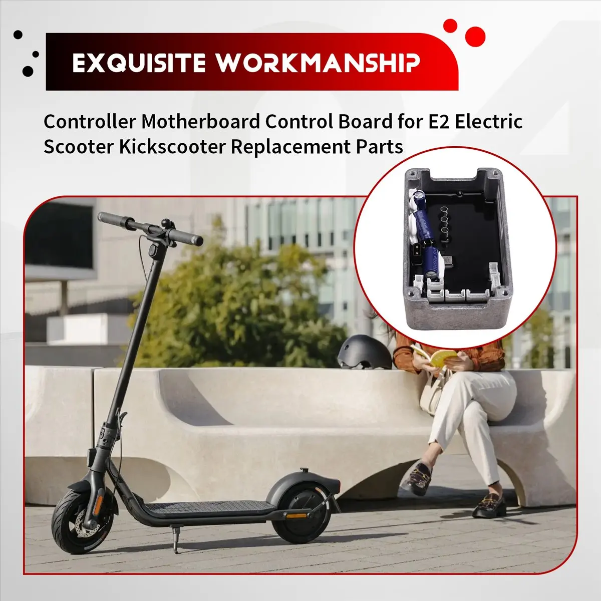 

Attractive- Controller Motherboard Control Board for Ninebot E2 Electric Scooter Kickscooter Replacement Parts