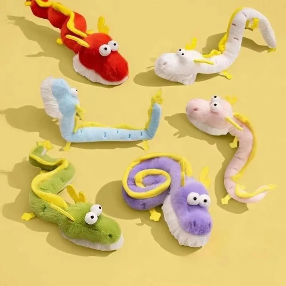 

Игрушка-дракон на резинке, имитация животного, красочный, милый, мультяшный, 60 см, браслет-слэп, декор для дома