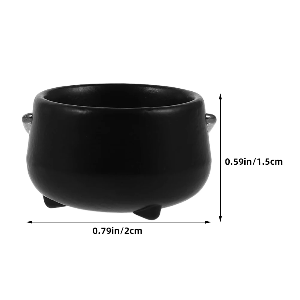 

2pcs Dollhouse Hanging Cauldron 1:12 Scale Miniature Micro Landscape Accessory for Halloween Unique Mini Pot House Decor