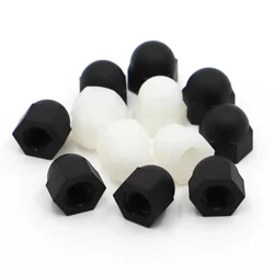 DIN1587 M3 M4 M5 M6 M8 M10 M12 White Black Nylon Cap Nuts Plastic Decorative Cover Semicircle Acorn Nut