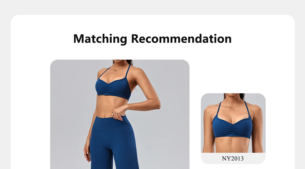 Ctenkevet Damen-Sportset, 2-teilig, rückenfreier Push-up-Yoga-BH, Pilates-Trainingsoberteil, Caprihose mit hoher Taille und weitem Bein, schnelltrocknender Sportanzug für das Fitnessstudio – Detail 3