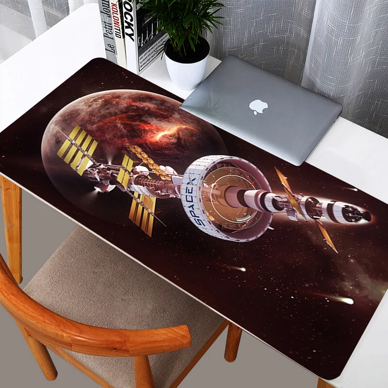 SpaceX spacecraft Mouse Pad Anime Gaming Accessories Mousepad Gamer PC Completo Computer Keyboard Mat Desk Mat Varmilo Table