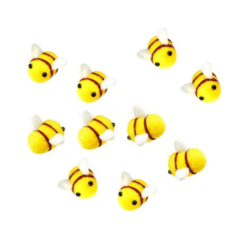 10 Pcs Wool Felt Bumble Craft Decor Ball for Christmas Clothing Tent Hat Decoration DIY and Handmade Crafts