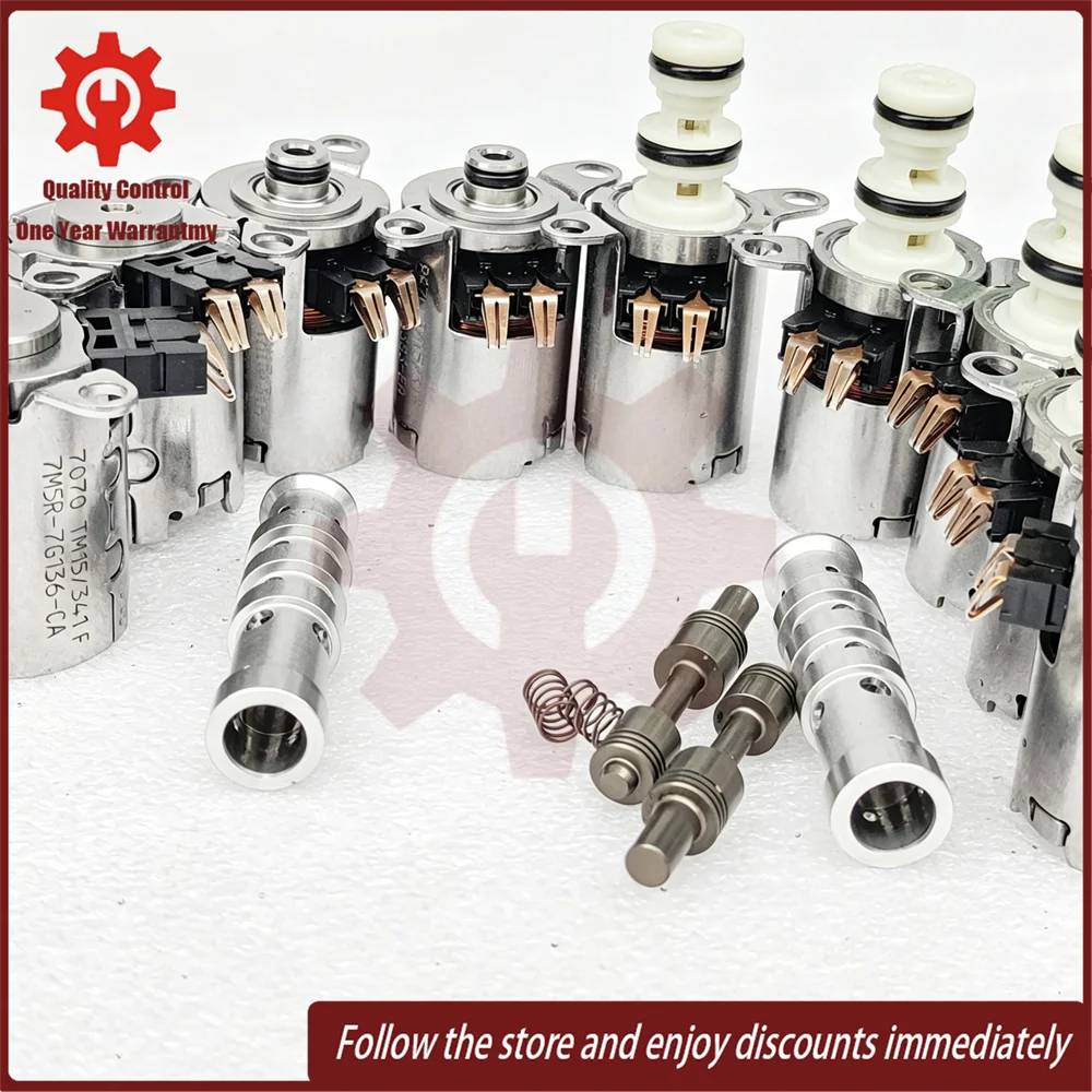 Original 6DCT450 MPS6 9PCS Transmission Solenoid Valve Kit&Body Plunger For Ford Mondeo Focus Kuga S-MAX Volvo XC60 S60
