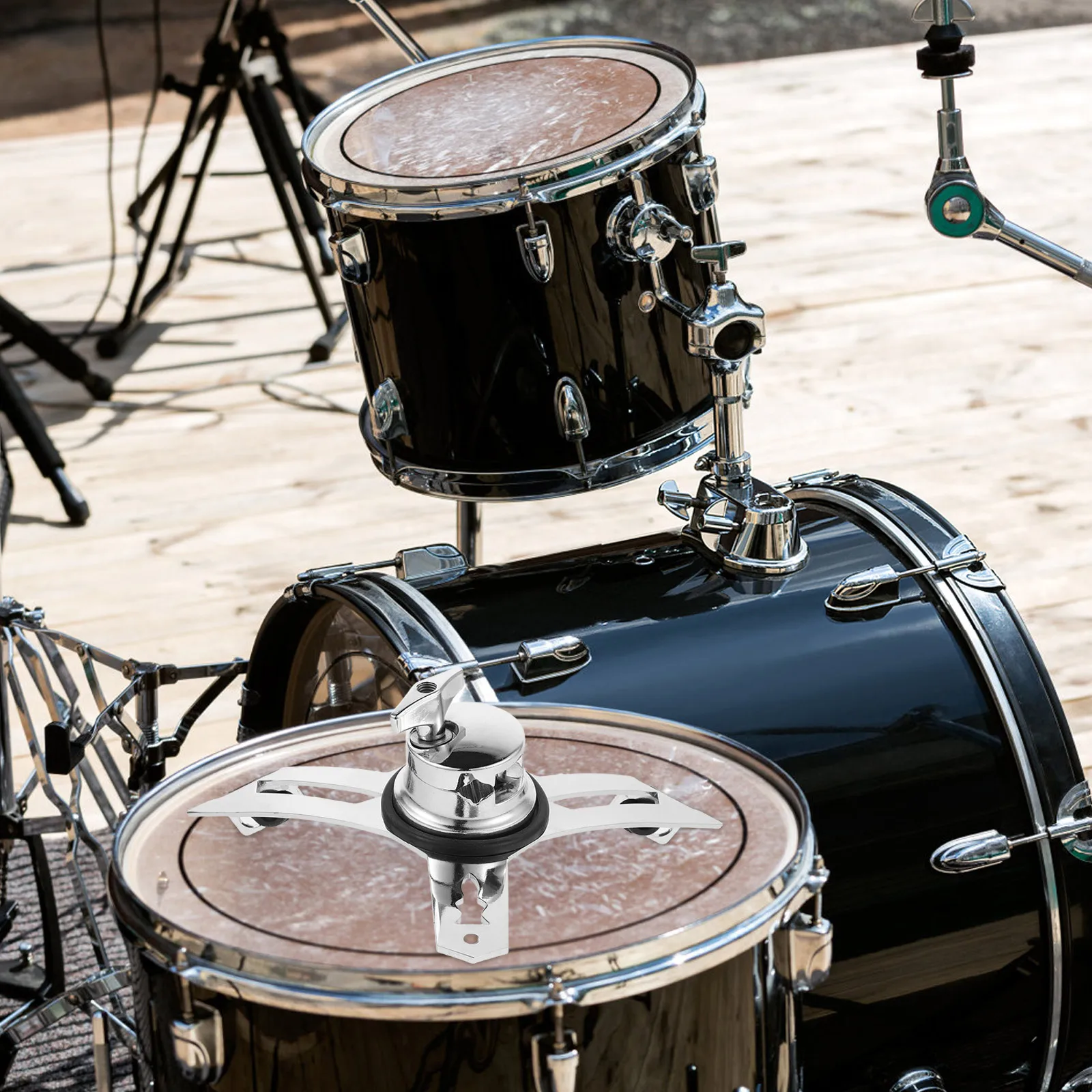 

Tom Drum Mount Metal Suspension Rim Bracket Easy Install for Performance Practice Drum Display Hardware 12 Inches