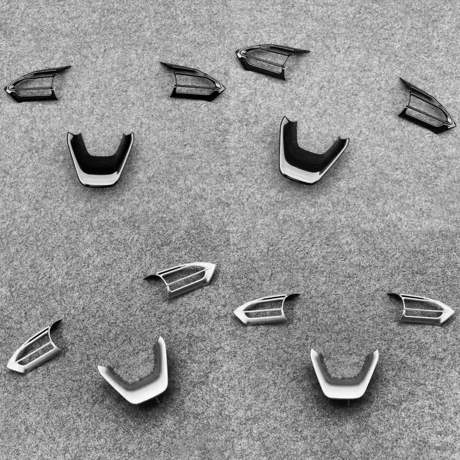 ABS غطاء عجلة قيادة السيارة الداخلية باللون الأسود اللامع ، قوالب تشذيب ، تصميم سيارة ، تويوتا ياريس كروس