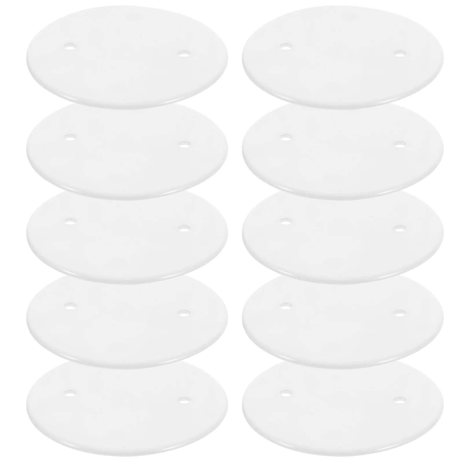 30 Pcs Wire Round Cover Ceiling Boxes Blank-Up Plug Wall Protector Pp Covers for Electrical Outlets